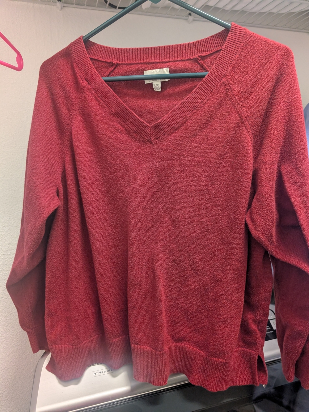 Lucky Brand Burgundy V-Neck Sweater